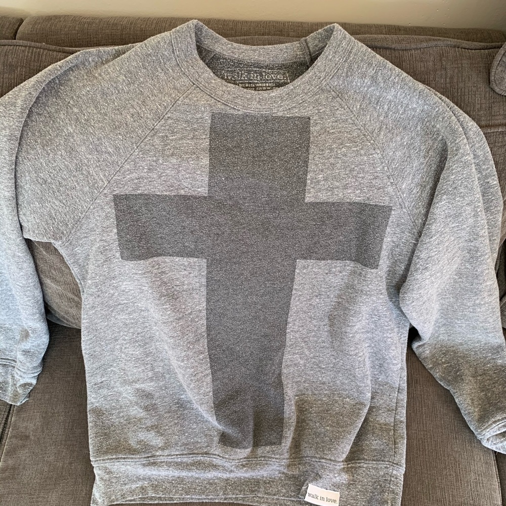 Walk in love unisex crew neck sweatshirt.